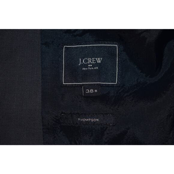 J.CREW $450 Navy Thompson Suit Jacket Worsted Wool Blazer Men's 38R - Picture 3 of 4